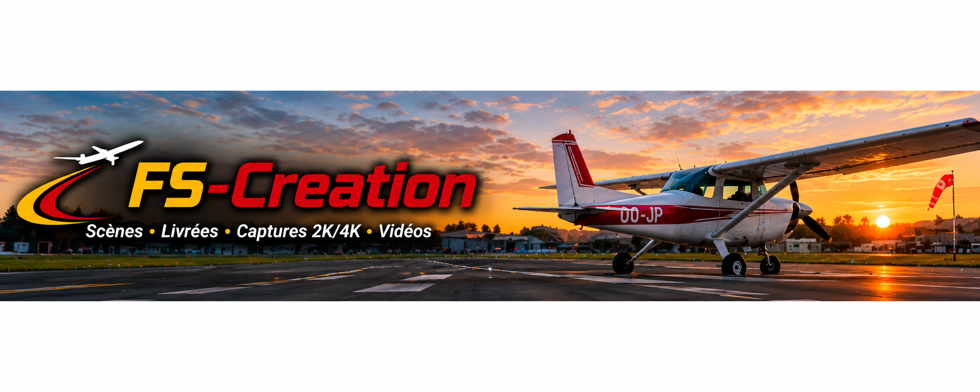 FS-Creation — scènes, livrées, captures 2K/4K et vidéos pour Flight Simulator